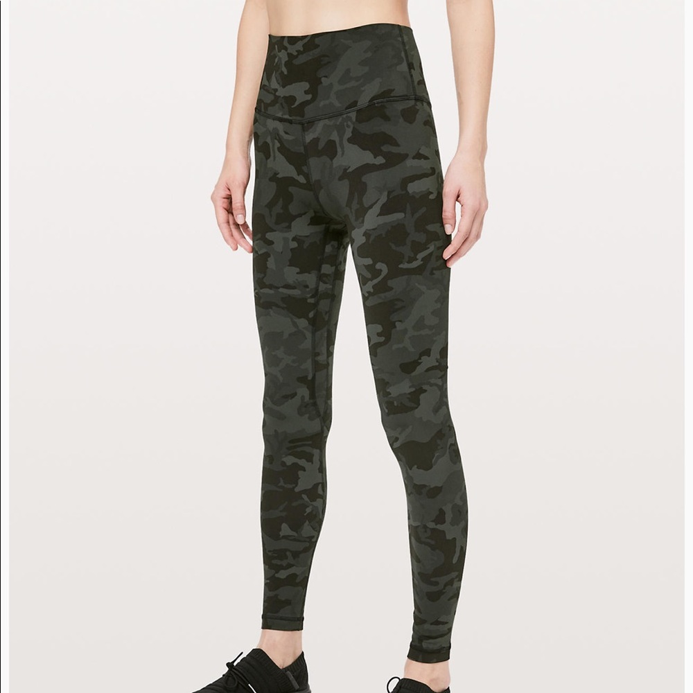 Green camo Lululemon leggings